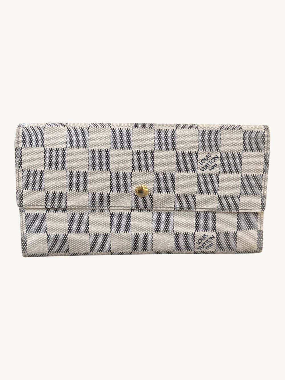Louis Vuitton Portefeuille International Long Wallet Damier Azur France EUC